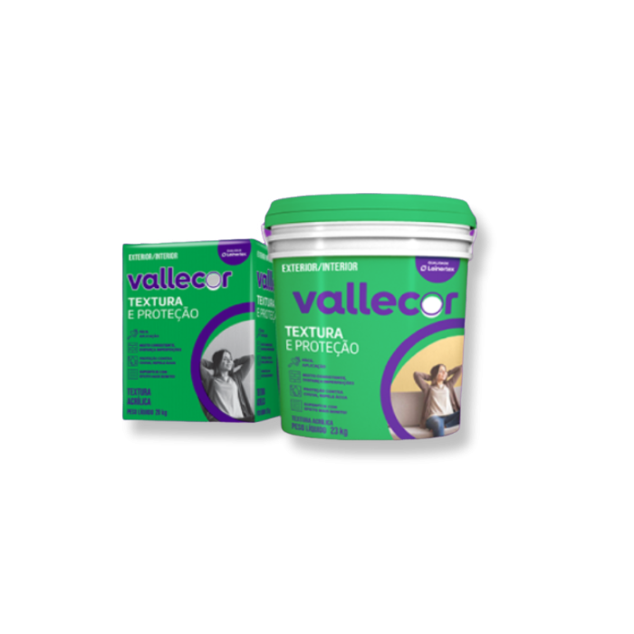 Textura Acrílica Vallecor CX. 25Kg (Cores)