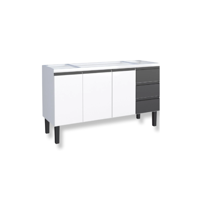 Gabinete Aço Cozimax P/ Pia 1,5Mt Netuno Br/Pr