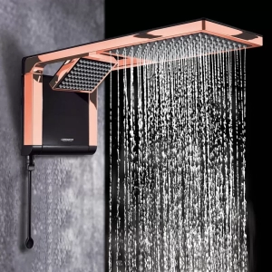 Ducha Lorenzetti Acqua Duo Preto/Rose 6.800w Cr