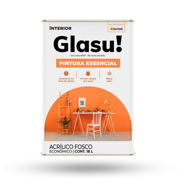 Tinta Glasu! Acrílica Fosca 18Lts